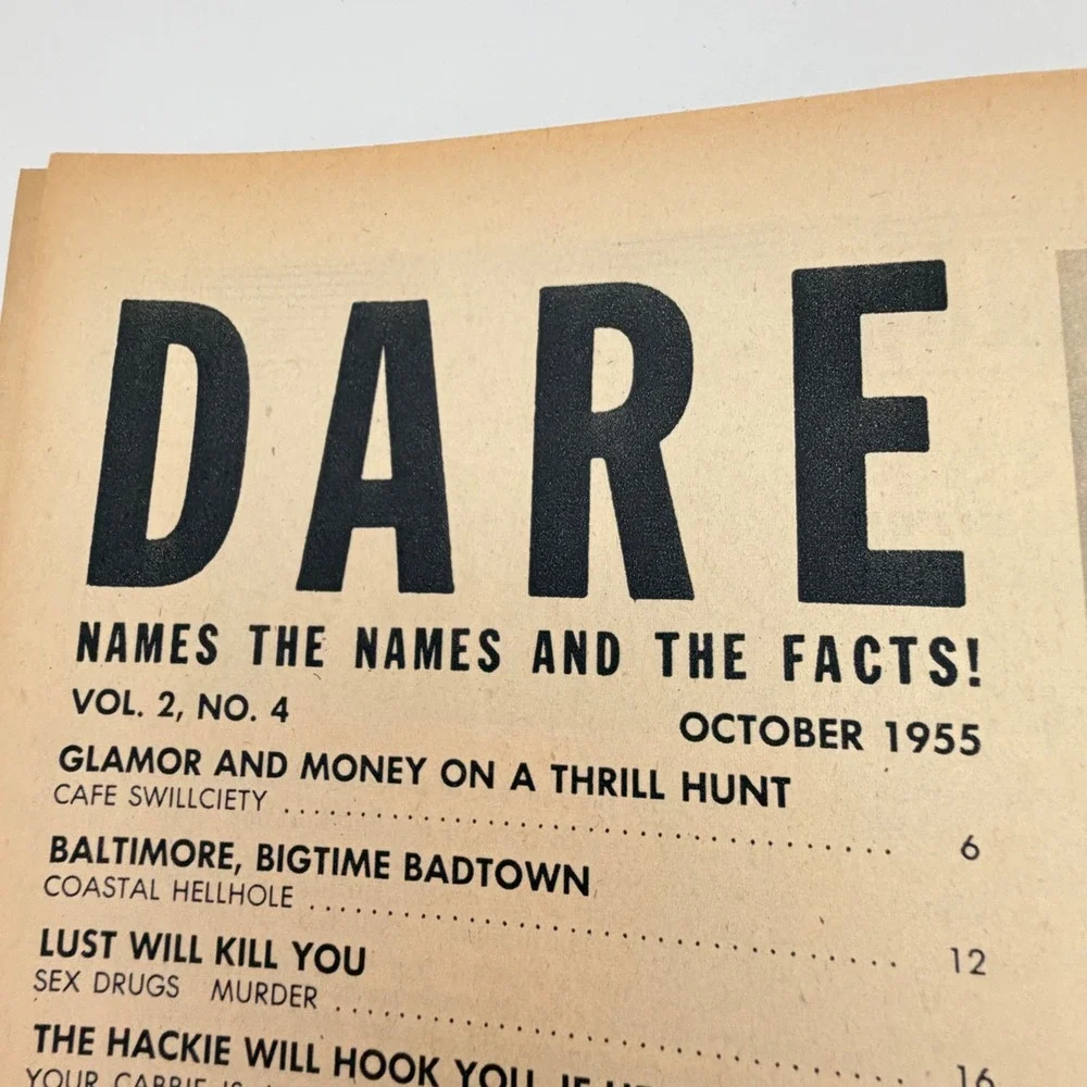 Dare Magazine October 1955 Marlon Brando Zsa Zsa Gabor Burt Lancaster Vintage